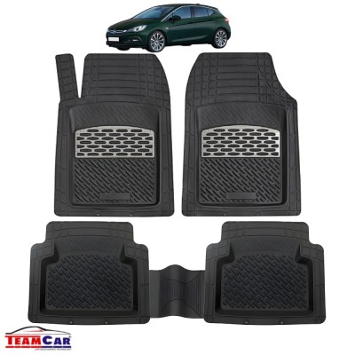 Opel Astra J Covorase Auto Tip Tavita Compatibile (Mk6) Hatchback 5 uși (2009&amp;ndash;2015) Silver foto