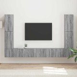 Cumpara ieftin Set comoda TV 8 buc. 31 x 30 x 60 cm Gri Sonoma