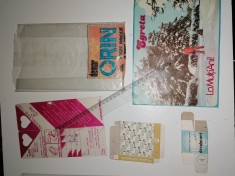 LOT 5 AMBALAJE / ETICHETA / RECLAMA /VECHI PRODUSE COSMETICE ROMANESTI