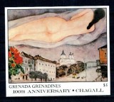 Grenada Grenadines 1986 - Picturi, Chagall, colita neuzata