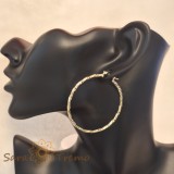 Cumpara ieftin Cercei Rotunzi Impletiti Placati cu Aur - 5 cm