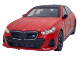Macheta BMW seria G60 M5 replica rosu 2024 scara 1:24 sunet, lumini, deschide tot, coteste rotile