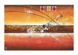 Cumpara ieftin Tablou abstract pictat manual living, birou, Fantezie in abstract 3, 90x60cm ulei pe panza, gata de agatat pe perete