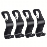 Cumpara ieftin Carlige pentru tetiera auto, set 4 bucati, organizator universal pentru scaun, suport pentru genti si pungi, capacitate 40 kg, ABS, negru