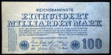 38. GERMANIA 100 MILIARDE MARCI EINHUNDERT MILLIARDEN MARK 26.10.1923 fără serie