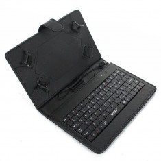 Husa Tableta 7 inch MRG, Cu tastatura, Micro USB, Negru C359 foto