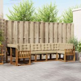 Cumpara ieftin Set de canapele de exterior 7 buc. 7-Locuri Natural si Bej
