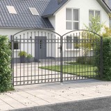 VidaXL Poartă de Gard Altele Gri 400 x 200 cm Oțel