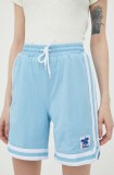 Deus Ex Machina pantaloni scurti femei, neted, high waist