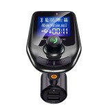 Cumpara ieftin Modulator FM auto JustZEN D4 display LCD 1.8 inch microSD quick-change 3.0 aux in handsfree voltaj baterie negru