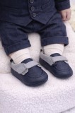 Pantofiori bleumarine tip mocasini - Beldy (Marime Disponibila: 3-6 luni