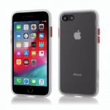 Husa Vetter pentru iPhone SE (2020), 8, 7, Clip-On Hybrid Protection, Shockproof Soft Edge and Rigid Matte Back Cover, Transparent