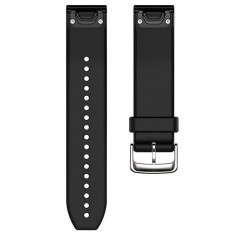 Curea smartwatch Garmin QuickFit 22mm Silicon Black / Silver foto