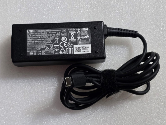 Incarcator original Liteon PA-1450-78 20V 2.25A 45W mufa: USB-C/ Type-C