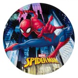 Set Farfurii Carton Marvel Spiderman, 19.5cm, Multicolor, 6 Bucăți, Oem