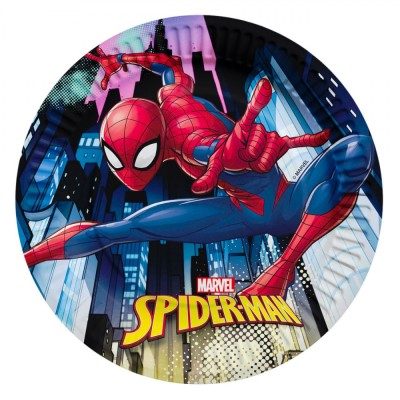 Set Farfurii Carton Marvel Spiderman, 19.5cm, Multicolor, 6 Bucăți foto