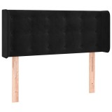 Cumpara ieftin Tablie de pat cu aripioare negru 103x16x78/88 cm catifea