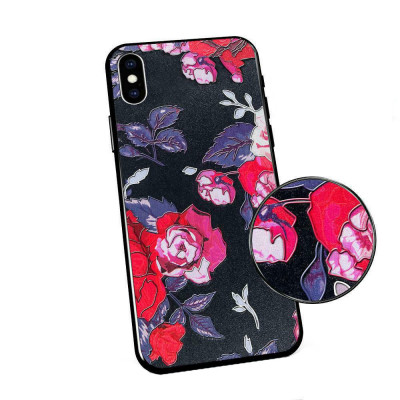 Husa XIAOMI Redmi Note 8 Pro - Flowers 3D (Negru) foto