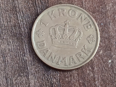 M3 C50 - Moneda foarte veche - 1 coroana - krone - Danemarca - 1925 foto