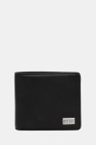 Diesel portofel de piele BISCOTTO BISCOTTO BI FOLD COIN culoarea negru, X10420.PR227