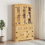 Gossi dulap inalt corona, maro, 112x43x196 cm, lemn masiv pin mexican