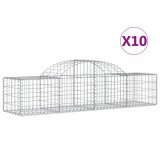 Cumpara ieftin Cosuri gabion arcuite 10 buc, 200x50x40/60 cm, fier galvanizat