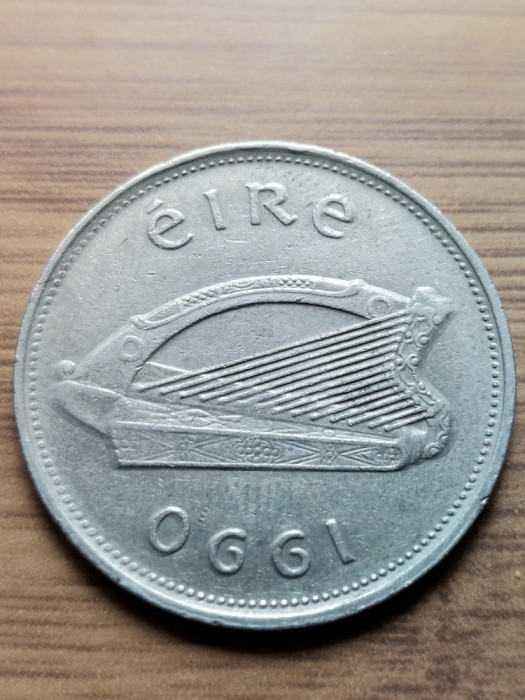 Moneda Irlanda 1 Punt anul 1990