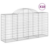 Cumpara ieftin Cosuri gabion arcuite 18 buc, 200x50x100/120cm, fier galvanizat