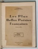 LES PLUS BELLES POESIES FRANCAISES par N. SERBAN , 1933