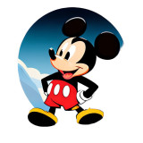 Sticker decorativ, Mickey Mouse, Negru, 60 cm, 10377ST