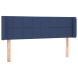 Cumpara ieftin Tablie de pat cu aripioare, albastru, 147x16x78/88 cm textil