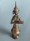 Figurina din foaie de cupru, arta asiatica, orientul indepartat, anii 1950