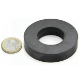 Magnet ferita inel &Oslash;60/24 x 10 mm, putere 3,4 kg, Y35