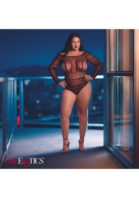 Body negru Scandal Plus Size Off foto