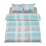 Lenjerie de pat King Size Vanora 100% Bumbac 92 GSM Square cu Fermoar
