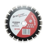Disc diamantat segmentat 350x25.4mm, A40 segment 12mm pentru asfalt, beton proaspat Breckner Germany