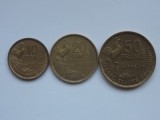 LOT 3 MONEDE 10,20,50 FRANCS 1953 FRANTA
