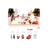 Set de modelat cu lut de Crăciun pentru copii, kit de creație cu om de zăpadă