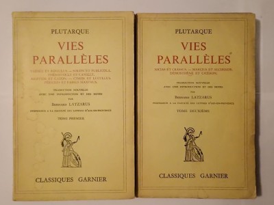 Plutarque (Plutarh) - Vies paralleles (vol. 1-2; 2 vol.; trad. Bernard Latzarus; 1950) foto