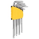 Cumpara ieftin Set 9 chei torx, crom vanadiu, T10-T50, argintiu