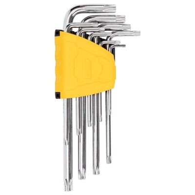 Set 9 chei torx, crom vanadiu, T10-T50, argintiu foto