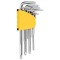 Set 9 chei torx, crom vanadiu, T10-T50, argintiu