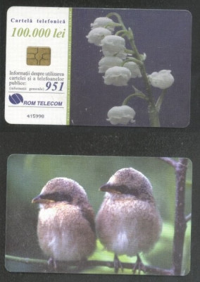 Romania 2000 Telephone card Flowers Birds Rom 54b CT.044 foto