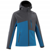 Jachetă Softshell Drumeție la munte MH550 Gri-Albastru Băieți 7 -15 ani, Quechua