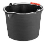 Galeata ReCycled&reg; 12 L pentru constructii, plastic, maner din plastic, cu cioc, neagra