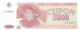 Bancnota Moldova 5000 Cupon 1993 P-4 UNC Necirculata - Colectie Numismatica