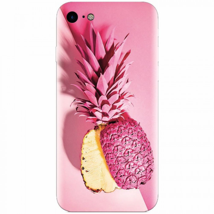 Husa silicon pentru Apple Iphone 5c, Pink Pineapple