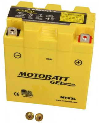 Baterie Moto Motobatt 3Ah 40A 12V MTX3L foto