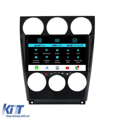 Navigatie Dedicata Mazda 6 (2002-2008),QuadCore, 9 Inch, 4Gb Ram, 64Gb stocare, Carplay Performance AutoTuning foto