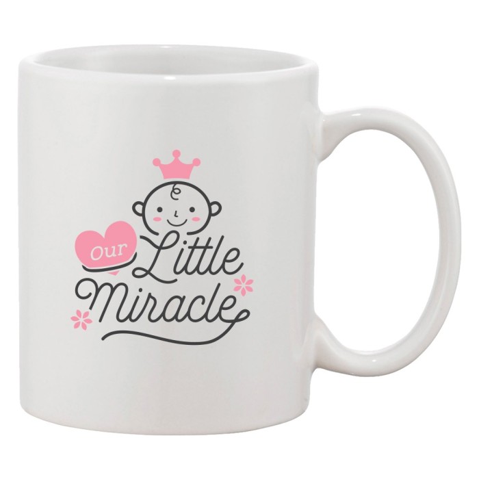 Cana alba personalizata &#039;OUR LITTLE MIRACLE&#039;, INOVATIX&reg;. 330ml